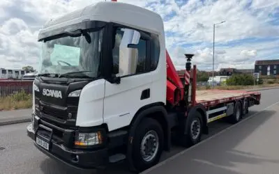 (2019) 19 SCANIA P410 XT 8×2 BEAVERTAIL CRANE – EK19 UOD